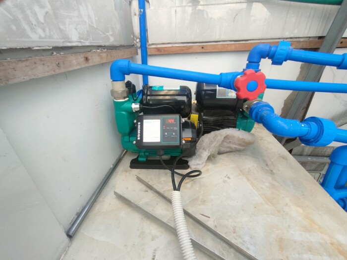 Lắp đặt máy bơm tăng áp điện tử Shimge 250W – Bơm tăng áp