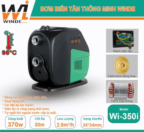 Máy Bơm Tăng Áp Biến Tần WINDE Wi-350i – Giải Pháp Tăng Áp Nước Thông Minh Cho Gia Đình Hiện Đại